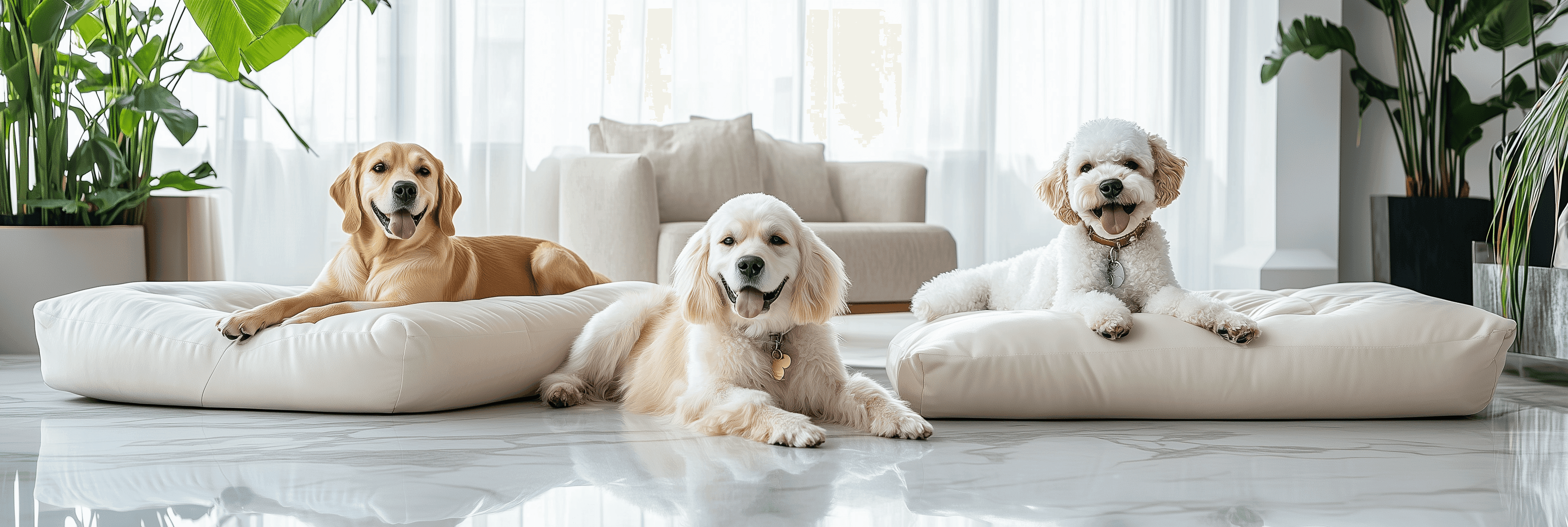 Happy dogs playing