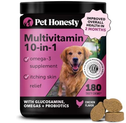 10-in-1 Dog Multivitamin with Probiotics, Glucosamine, Omega-3 (180 ct)