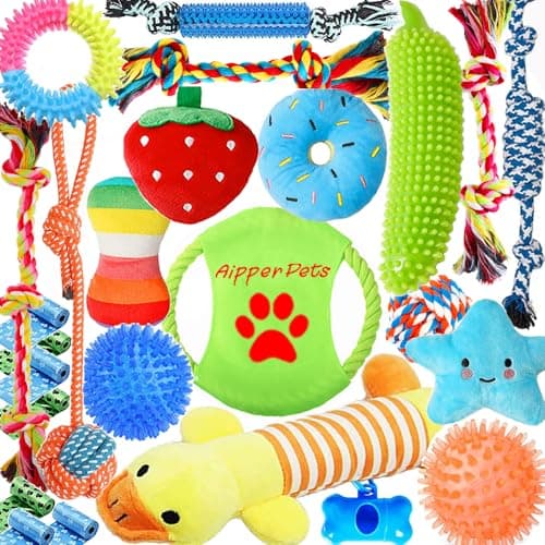 25-Pack Puppy Chew Toys Set - Interactive Squeaky Toys for Small Dogs