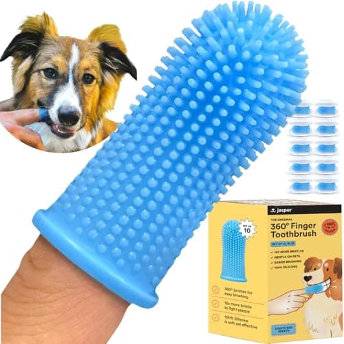 360º Pet Toothbrush Kit, Soft Silicone for Small & Large Pets, 10-Pack