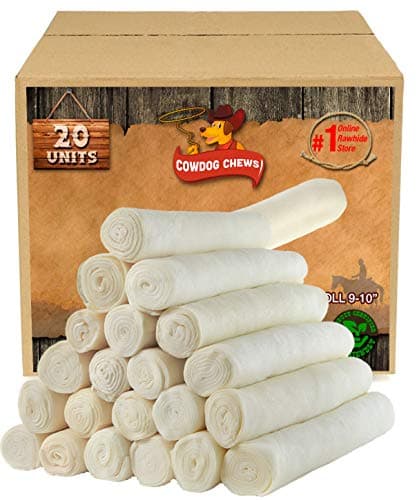 All Natural Rawhide Retriever Roll for Dogs, 9-10 inch (20 Pack)
