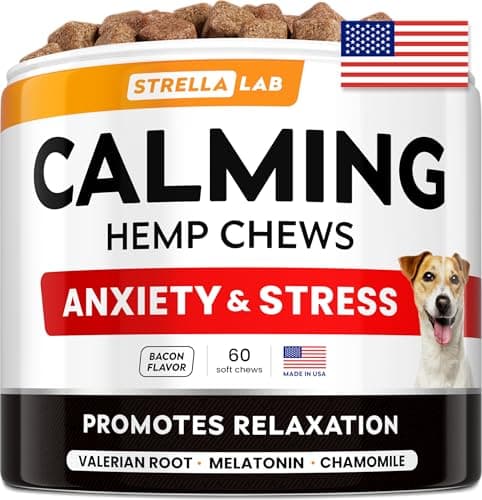 Calming Hemp Dog Chews for Anxiety and Stress Relief - 60 Count