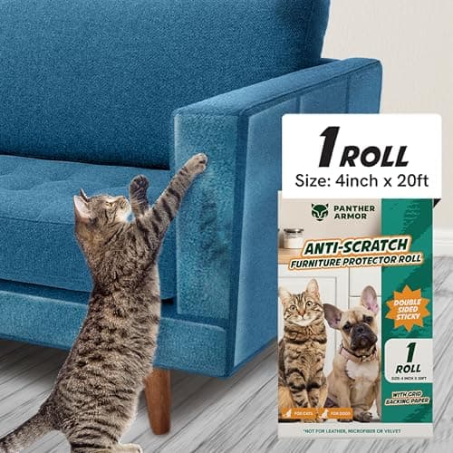Cat Scratch Deterrent Tape, 4 in x 10 ft, Furniture Protection