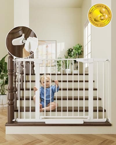 Cumbor Baby and Pet Safety Gate for Stairs and Doorways, Award-Winning Design