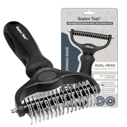 Double Sided Pet Grooming Brush for Shedding and Dematting