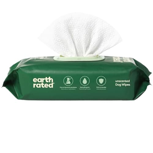 Earth Rated Unscented Pet Wipes for Dogs & Cats, 100 Count