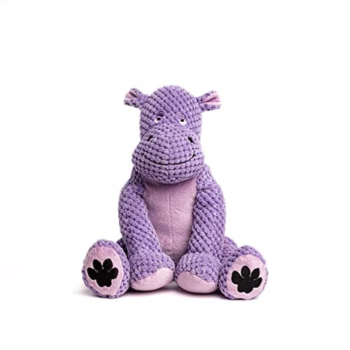 Fabdog Floppies Large Hippo Plush Dog Toy - Durable Squeaky Toy for All Breeds