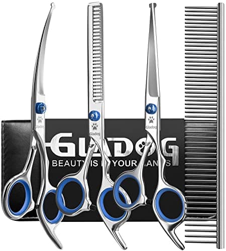 GLADOG 5 in 1 Professional Dog Grooming Scissors Set