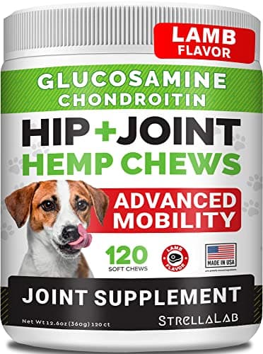 Hemp & Glucosamine Dog Joint Chew - Hip Pain Relief