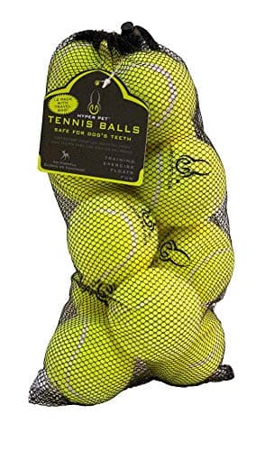 Hyper Pet 12 Pack Dog Tennis Balls - 2.5" Interactive Fetch Toys for Small Breeds