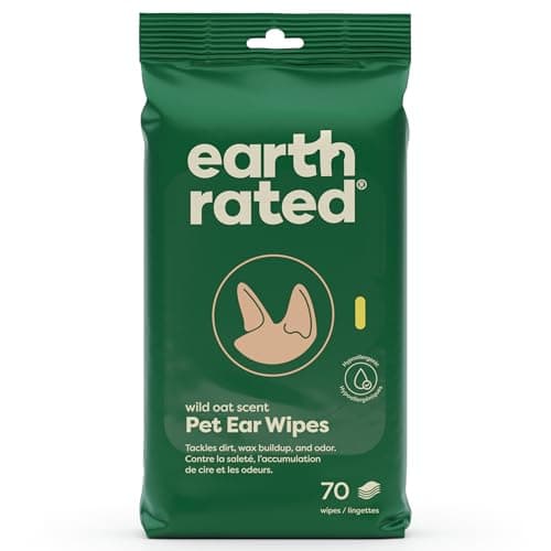 Hypoallergenic Pet Ear Wipes, Removes Dirt & Wax, 70 Count