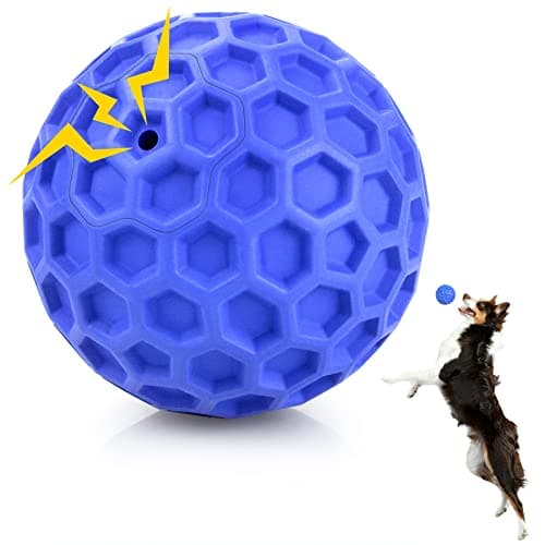 Indestructible Squeaky Dog Ball - Interactive Chew Toy for Aggressive Chewers