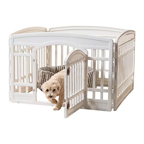 IRIS USA 24" 4-Panel Pet Playpen with Door
