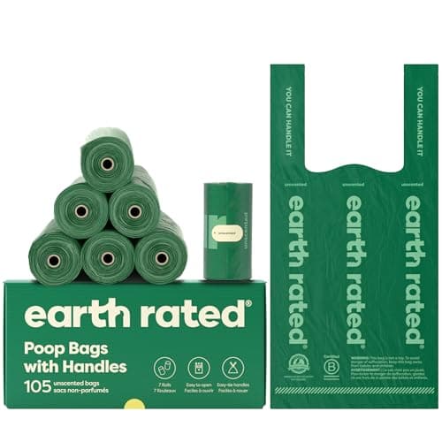 Leak-Proof Dog Poop Bags with Handles, 105 Count