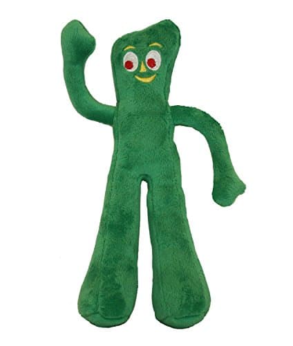 Multipet Gumby Plush Dog Toy - Squeaky Soft Toy for Dogs of All Sizes - Cuddly & Playful 9" Green