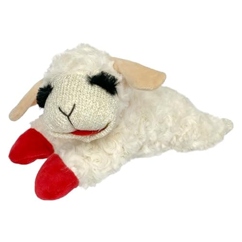 Multipet Mini Lamb Chop Plush Squeak Pet Toy