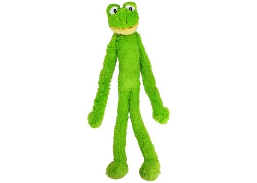 Multipet Swinging Slevin XXL 30-Inch Green Frog Plush Dog Toy - Oversized Fun!