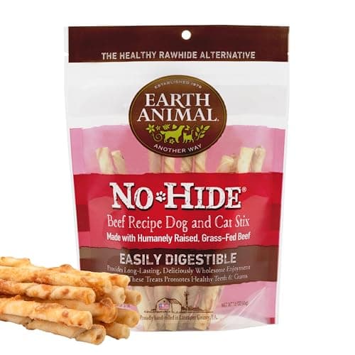 Natural Beef Chew Stix for Small Pets, Long-Lasting, No Rawhide