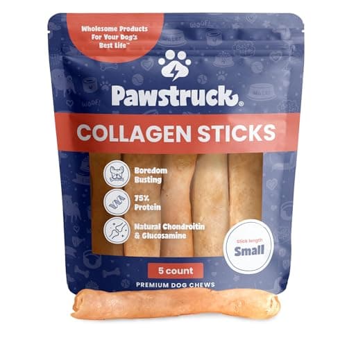Natural Beef Collagen Sticks for Dogs, 5-7 Inch, 5 Pack