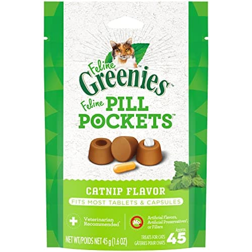 Natural Catnip Flavor Soft Cat Treats with Pill Pockets, 1.6 oz.