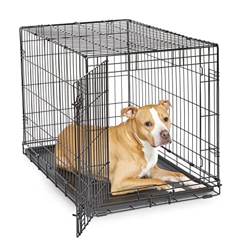 New World Enhanced 36 Inch Dog Crate with Leak-Proof Pan & Patented Features