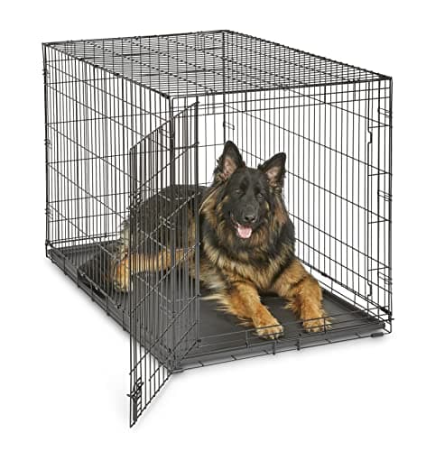 New World Enhanced Single Door Dog Crate with Leak-Proof Pan, 48 Inch