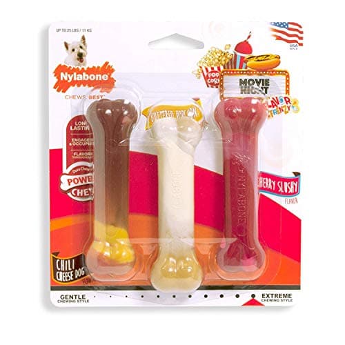 Nylabone Original Bone Power Chew Toy for Small Dogs - Durable & Flavorful Chew Toys for Aggressive Chewers (3 Pack)