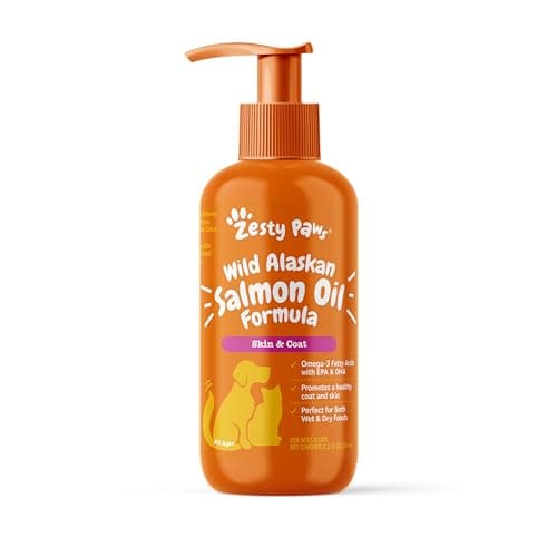 Omega 3 Salmon Oil for Dogs & Cats - Skin, Coat & Health Support 8.5oz