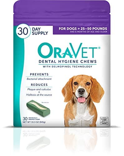 ORAVET Dental Chews for Medium Dogs, 25-50 lbs.