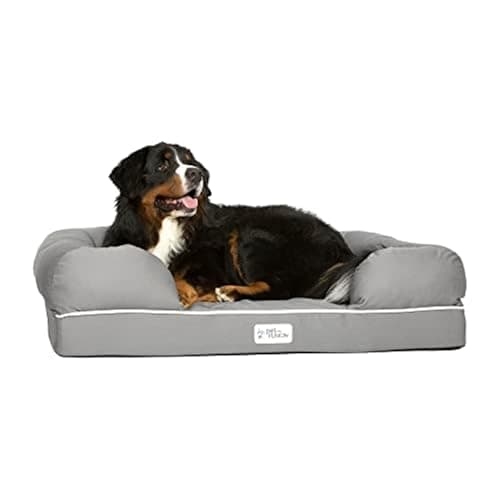 PetFusion Ultimate Orthopedic Memory Foam Dog Bed with Waterproof Liner and Breathable Cotton Cover