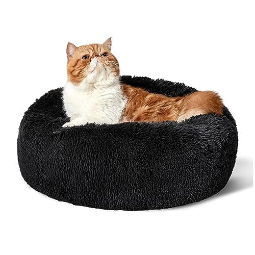Plush Faux Fur Pet Bed, Washable & Anti-Slip, 20 inches