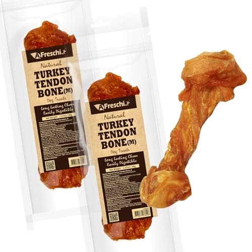 Premium Turkey Tendon Chew Treats for Dogs, 2-Pack (Medium)
