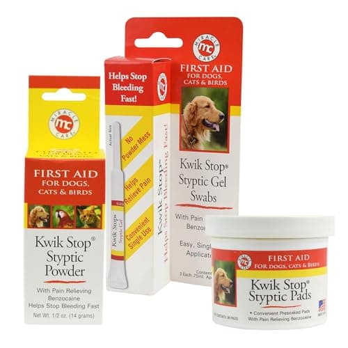 Quick-Acting Pet Styptic Powder, Gel Swabs & Pads