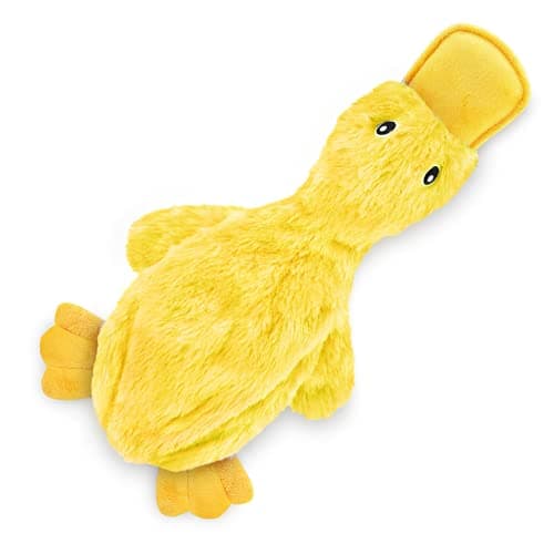 Squeaky Duck Dog Toy, Soft No Mess Chew for All Sizes