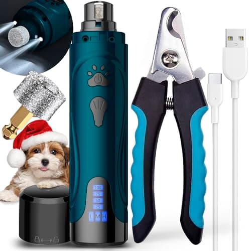 Super Quiet Electric Dog Nail Grinder & Clipper Kit in Dark Blue