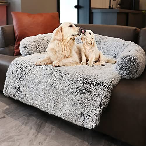 Tinaco Luxurious Pet Bed Mat for Dogs/Cats, Washable, Non-slip, Waterproof (Gradient Gray, XL)