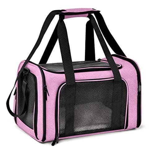 TSA-Approved Pet Carrier for Small to Medium Cats and Dogs, Pink