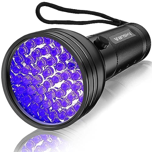 UV Black Light Flashlight, Pet Urine Detector, 51 LED Stain Finder