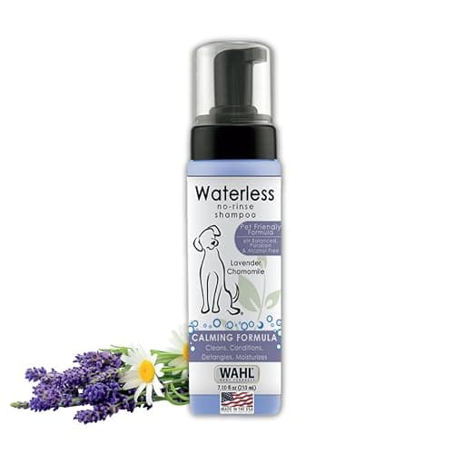 Wahl Pet Friendly Waterless No Rinse Shampoo – Lavender & Chamomile, 7.1 Oz