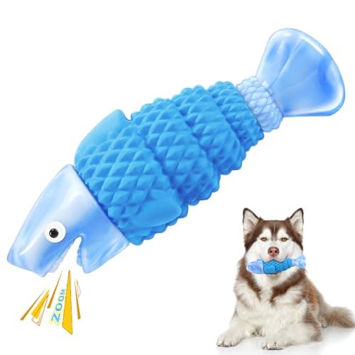 WinTour Indestructible Dog Toys with Squeaker for Large Breed Aggressive Chewers
